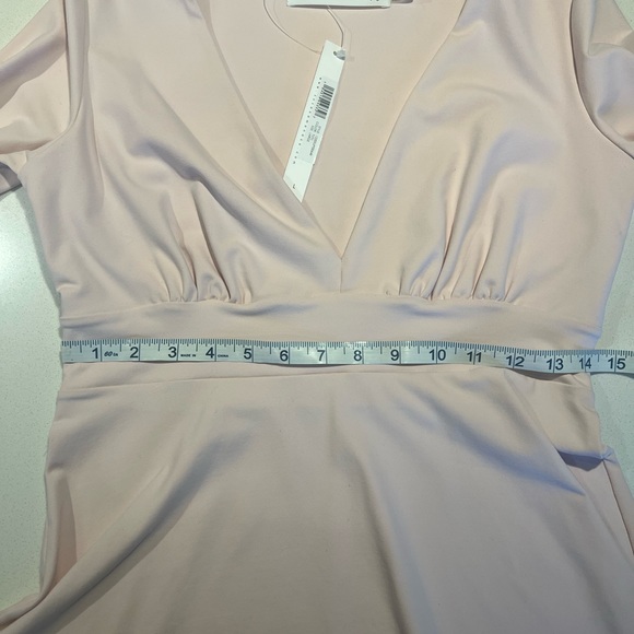 Susana Monaco Deep V Flare Top in Pink (or tutu colour. Size Large. NWTs. - Picture 5 of 7